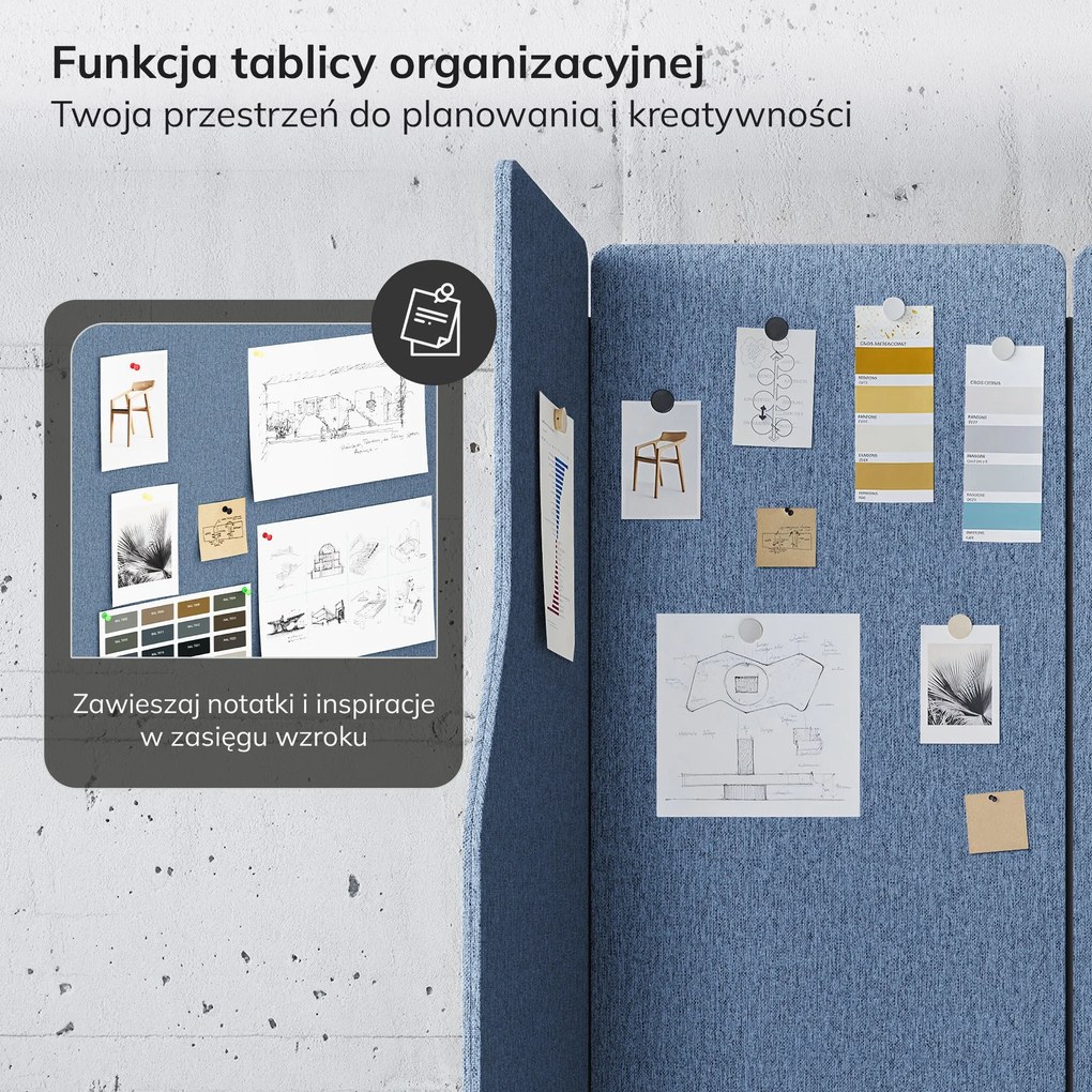 Parawan akustyczny SADIE Frozen Lake 280/145 cm