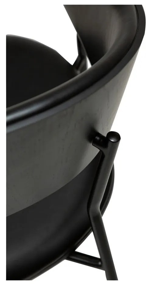 Fotel jadalniany z podłokietnikami w kolorze matowej czerni Crib – DAN-FORM Denmark