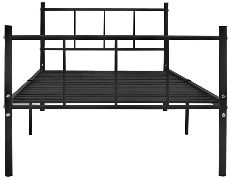 Czarne metalowe łóżko 90x200 cm - Kalea