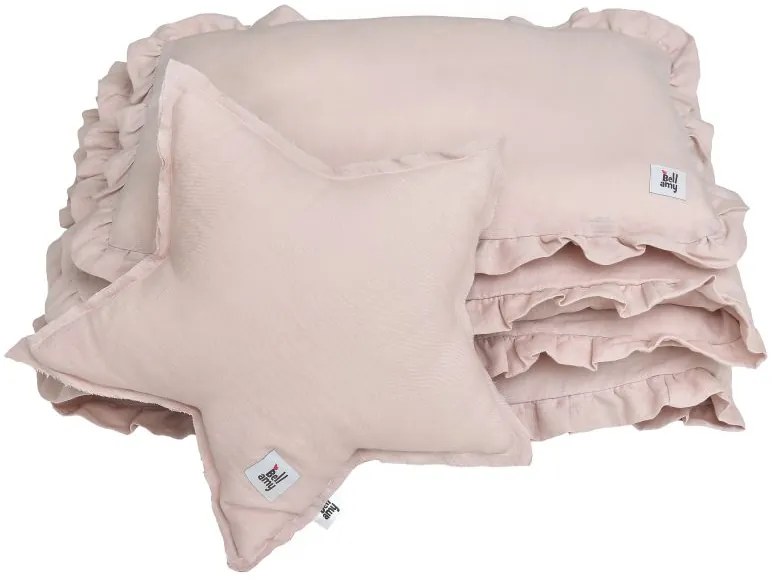 PrzytulneMieszkanie.pl PrzytulneMieszkanie.pl Lniana pościel do łóżeczka DUSTY PINK, roz. M