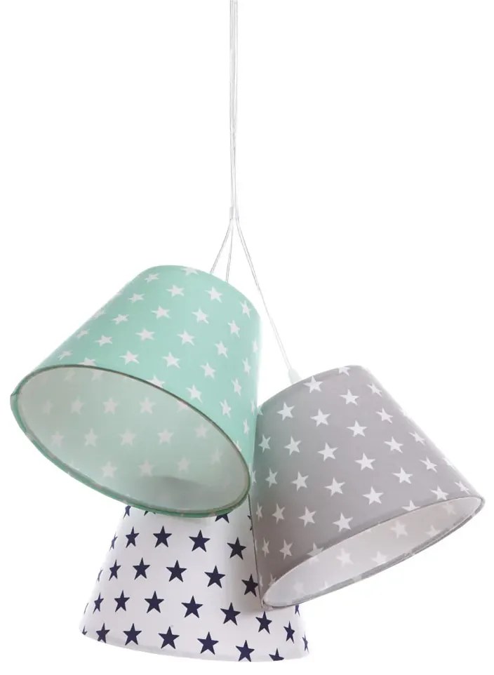 Dziecięca potrójna lampa wisząca w gwiazdki - EXX74-Pekon