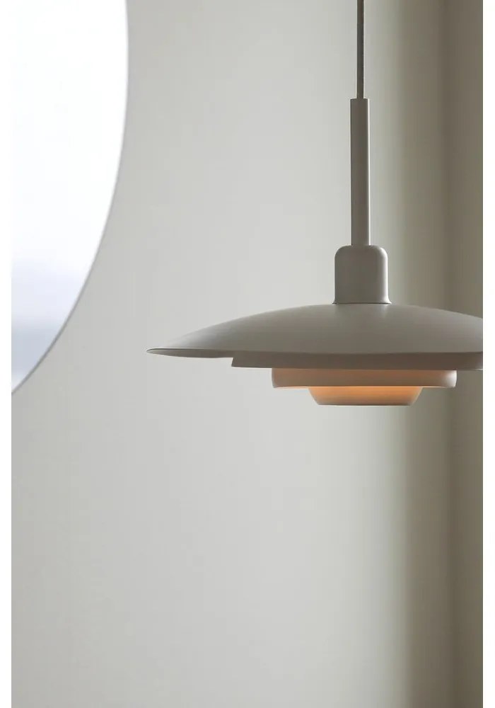 Biała lampa wisząca z metalowym kloszem ø 35 cm Piny – Markslöjd