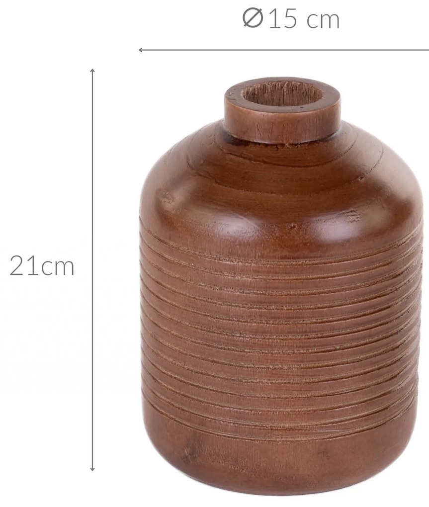 Wazon drewniany, Ø 15 cm
