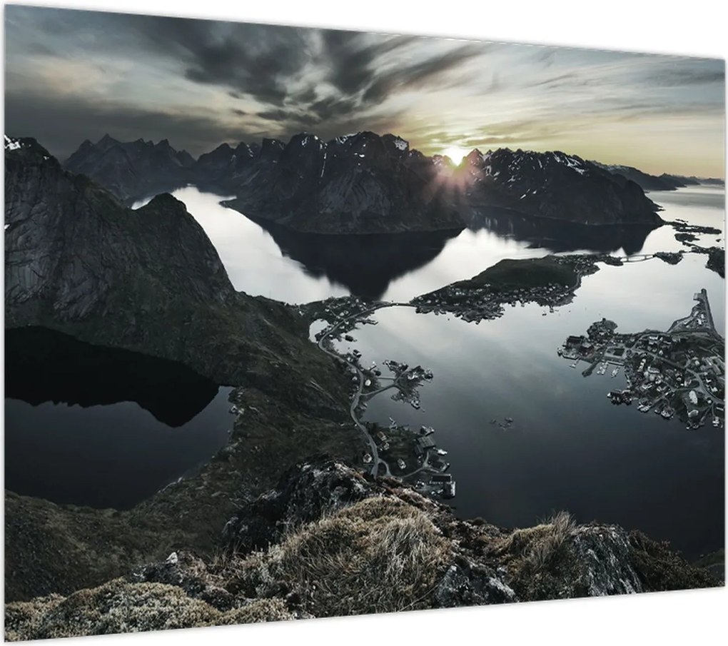 Obraz - Norweskie góry (70x50 cm)
