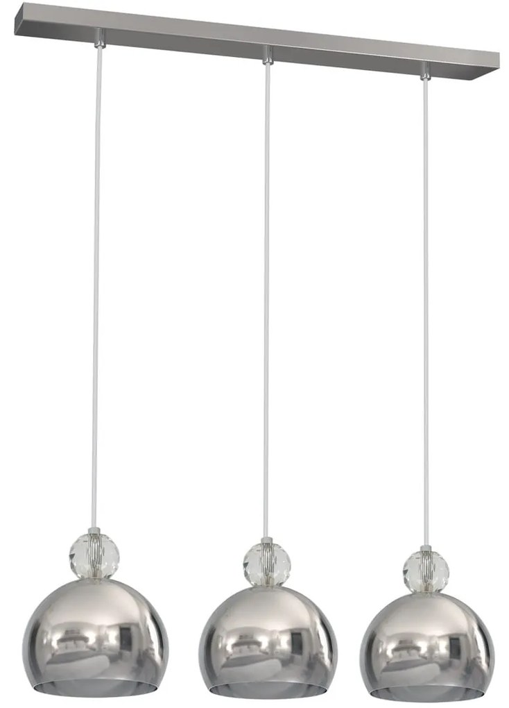 Lampa Wisząca Potrójna Srebrna TOLEDO 3xE27