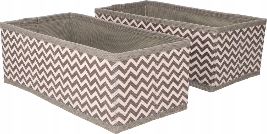 Organizer tekstylny Zygzak 28x14x10 cm komplet 2 sztuk do szafy domu biura