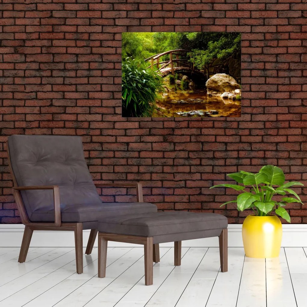 Obraz - Most nad rzeką (70x50 cm)