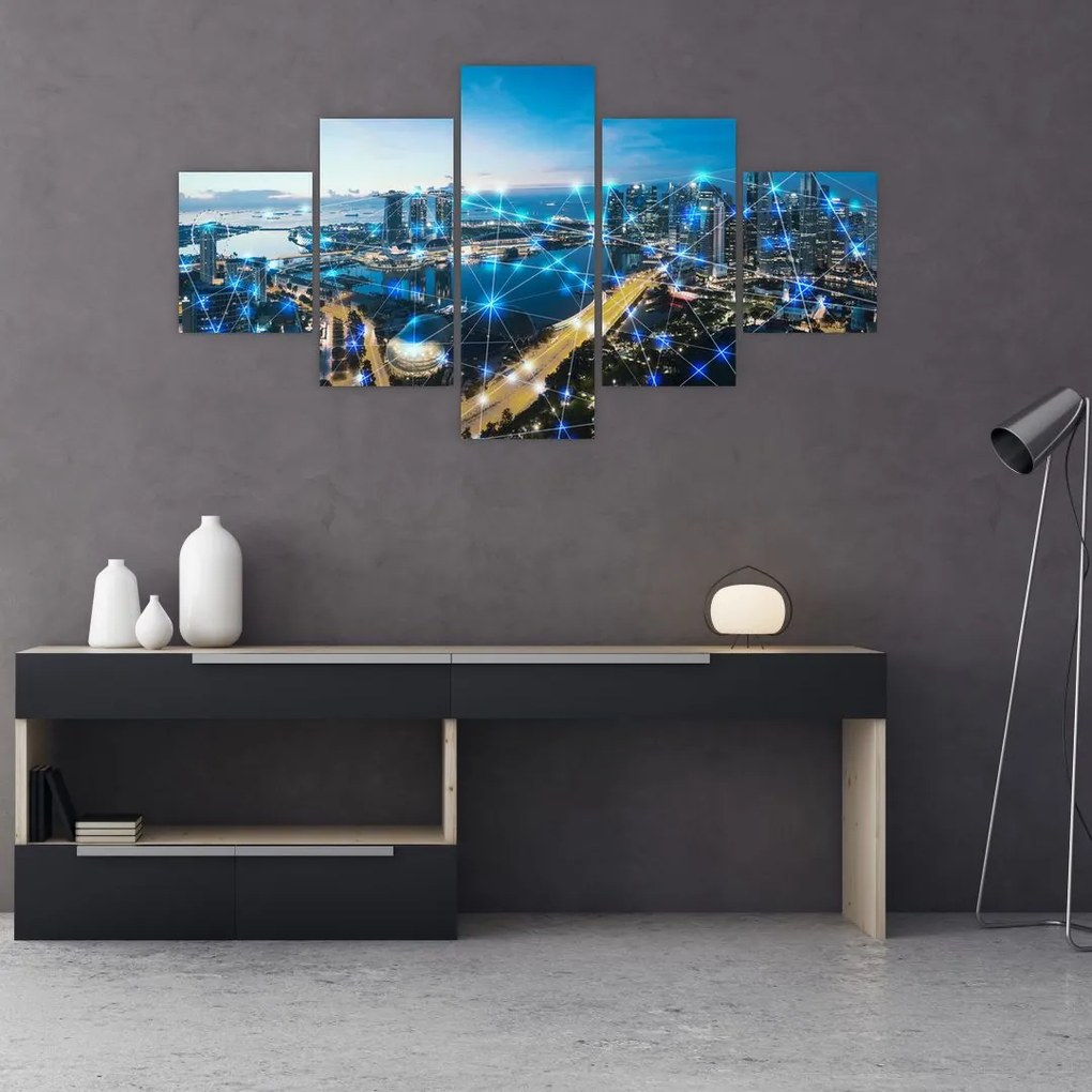 Obraz - Sieć miejska (125x70 cm)