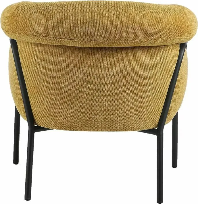 Designowy fotel CLOVER BREGO, musztardowy