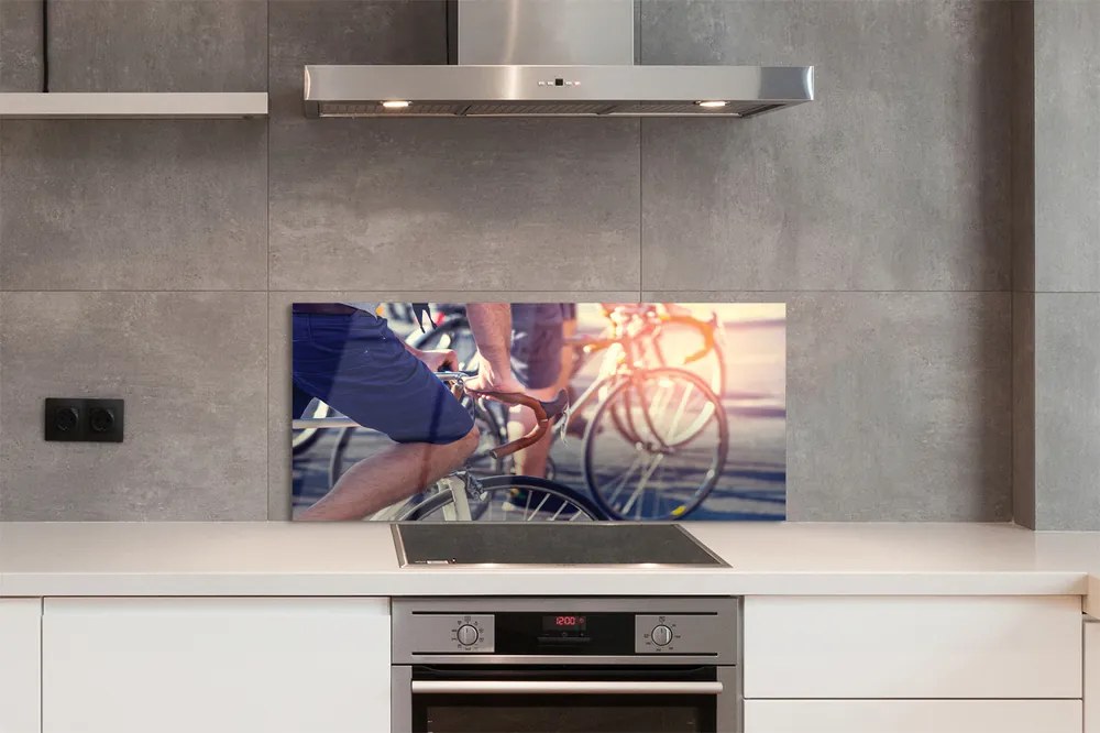 Szklany Panel Grupa Rowerzystów