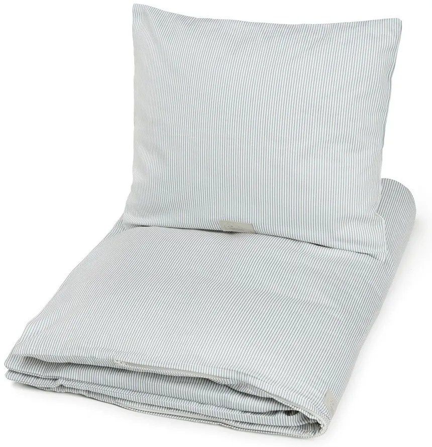 Jasnoniebieska pościel dziecięca jednoosobowa z bawełny organicznej 140x200 cm Classic Stripes Blue – Cam Cam Copenhagen