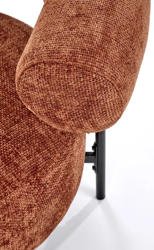 Cynamonowy designerski fotel wypoczynkowy W3-C61