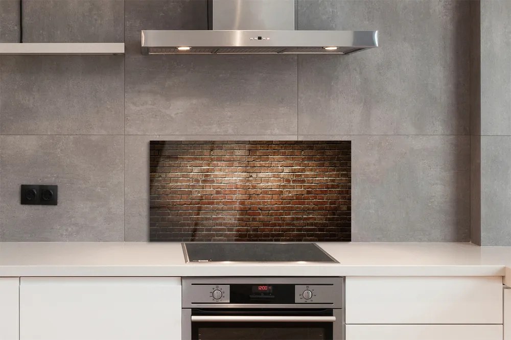 Szkło do Kuchni na Ścianę Autentyczny Mur Ceglany