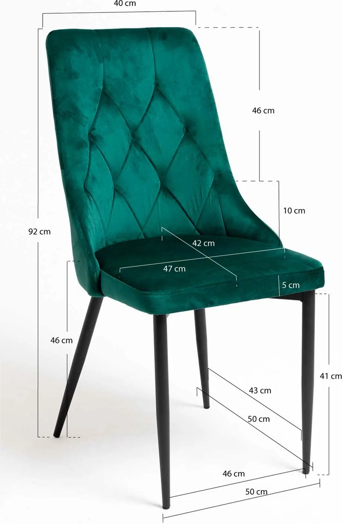 Krzeso Dolphin z czarnego aksamitu