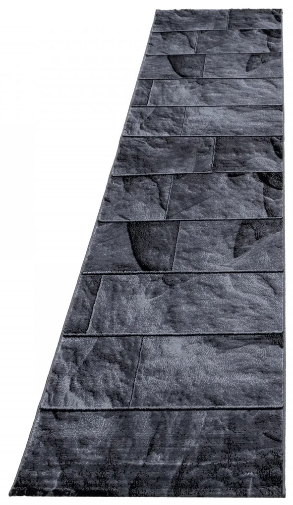Dywan nowoczesny Parma Granit czarny 80 cm x 300 cm
