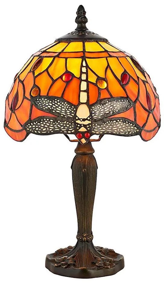 Endon 64091 - Lampa stołowa Tiffany DRAGONFLY 1xE14/40W/230V Ø 20 cm
