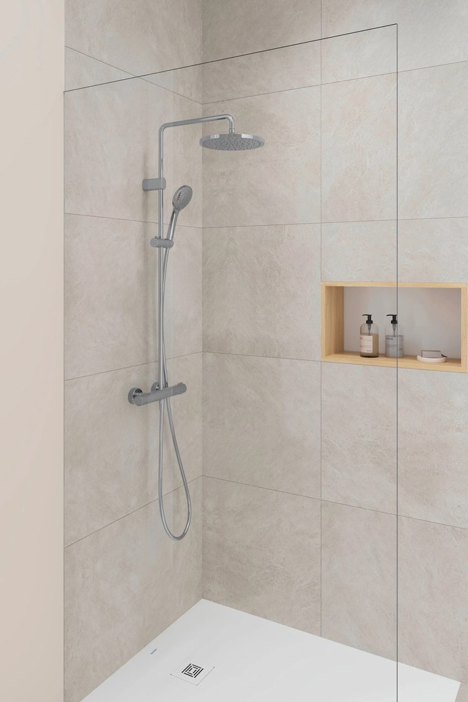 System prysznicowy Duravit z termostatem3 rodzaje strumienia i funkcja MinusFlow