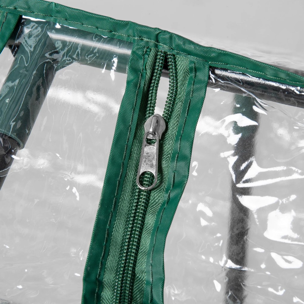 Outsunny Szklarnia Foliowa z Okienkiem do Uprawy Pomidorów PE Przezroczysta Skrzynia Inspekcyjna 119x60x60cm | Aosom PL