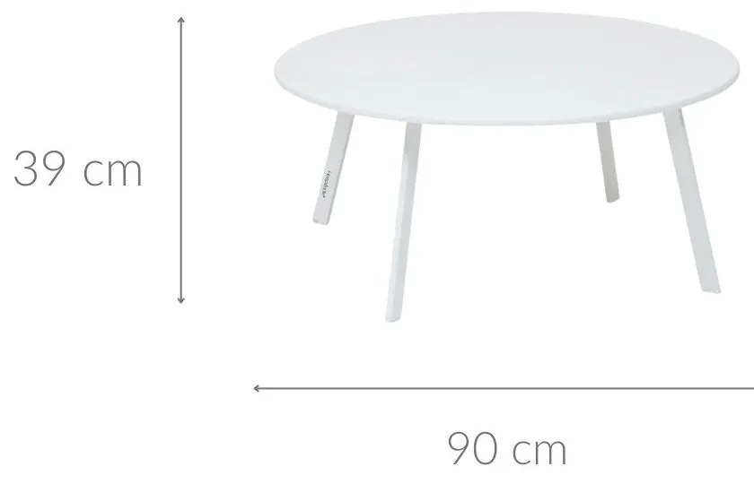Stolik ogrodowy metalowy SAONA, Ø 90 cm