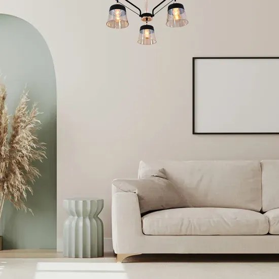 Nowoczesna lampa sufitowa z trzema kloszami - L7-E43