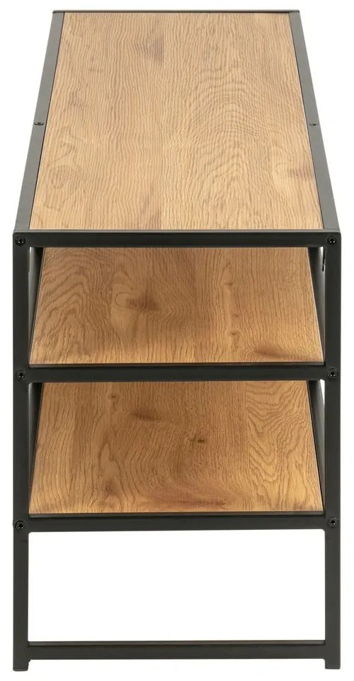 Czarno-naturalna szafka pod TV w dekorze dębu 120x46 cm Seaford – Actona