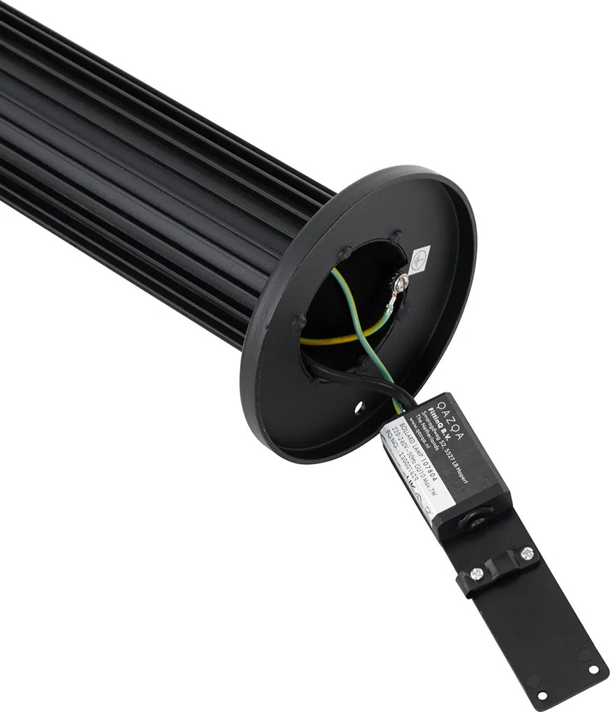 Designerska Lampa Zewnętrzna Słupek Czarna 80 cm IP44 - Boris
