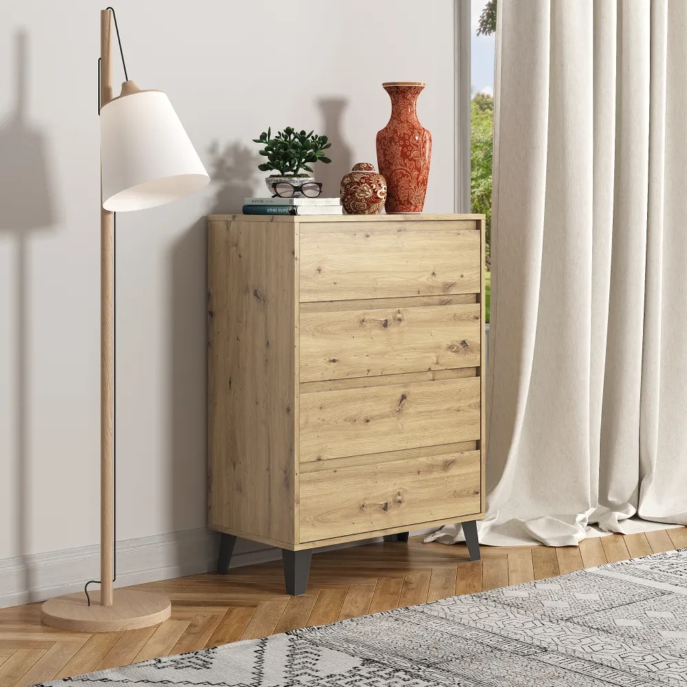 Komoda BOGAN 4S70, dąb Artisan