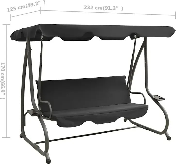 Huśtawka ogrodowa z baldachimem Z6-H48