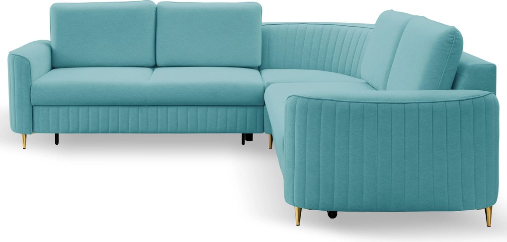 Masseno Narożnik VELA z funkcją spania i pojemnikiem na pościel Narozniki L, Rozkładana sofa - Błęktiny, CASTEL 70