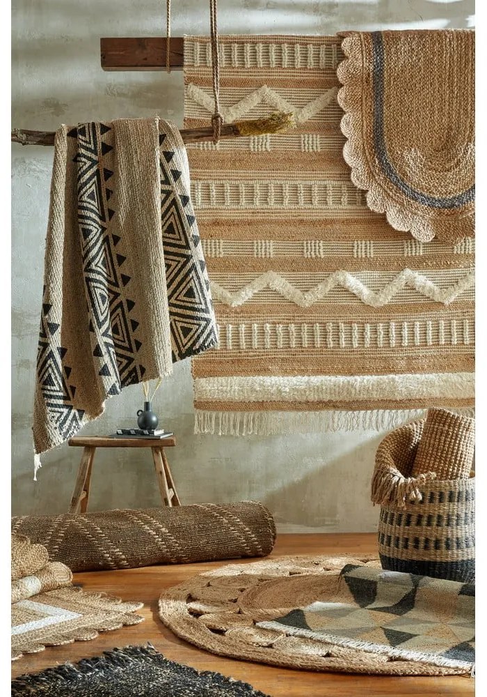 Dywan jutowy Flair Rugs Arya, ø 150 cm