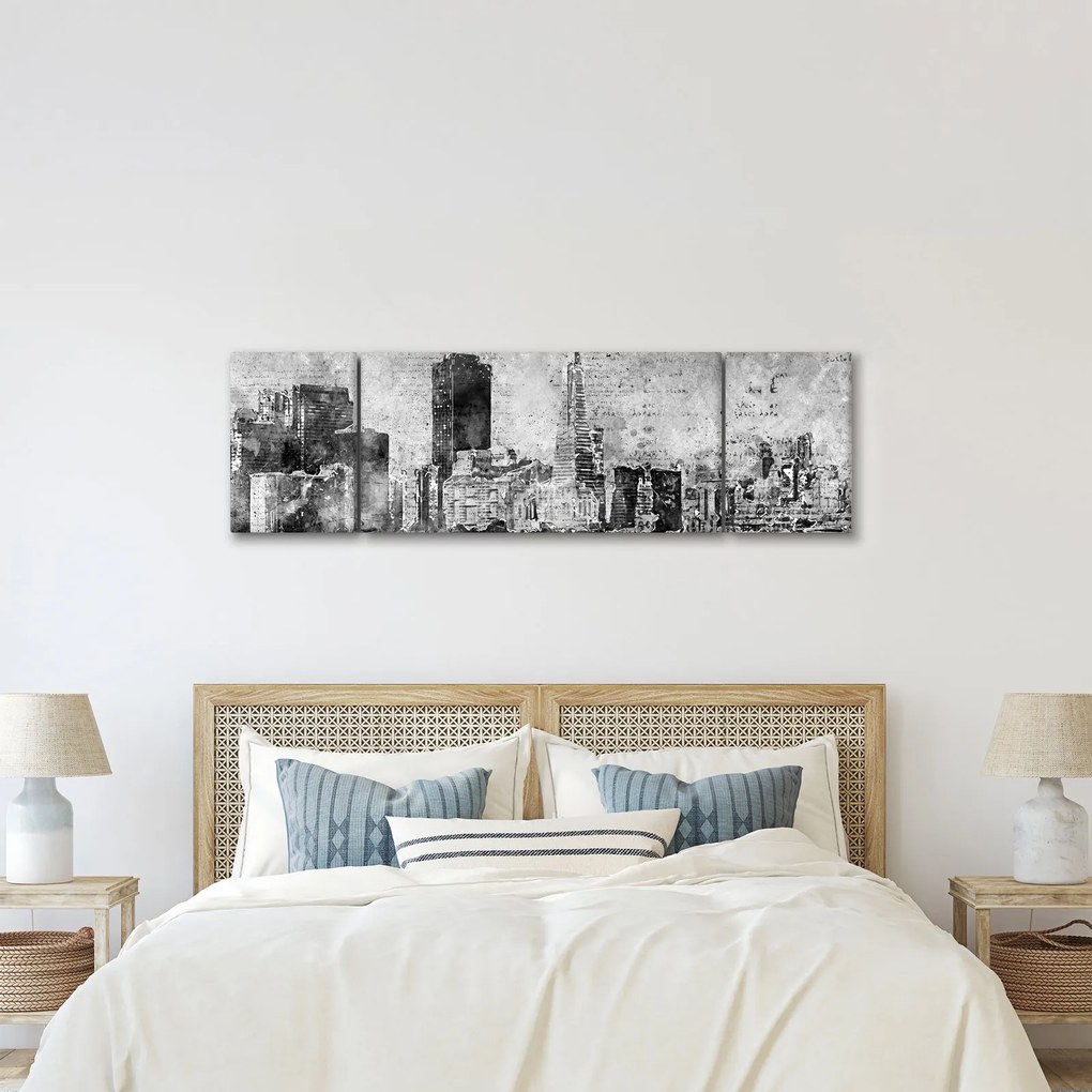 Obraz - Miasto sztuki kawowej (170x50 cm)