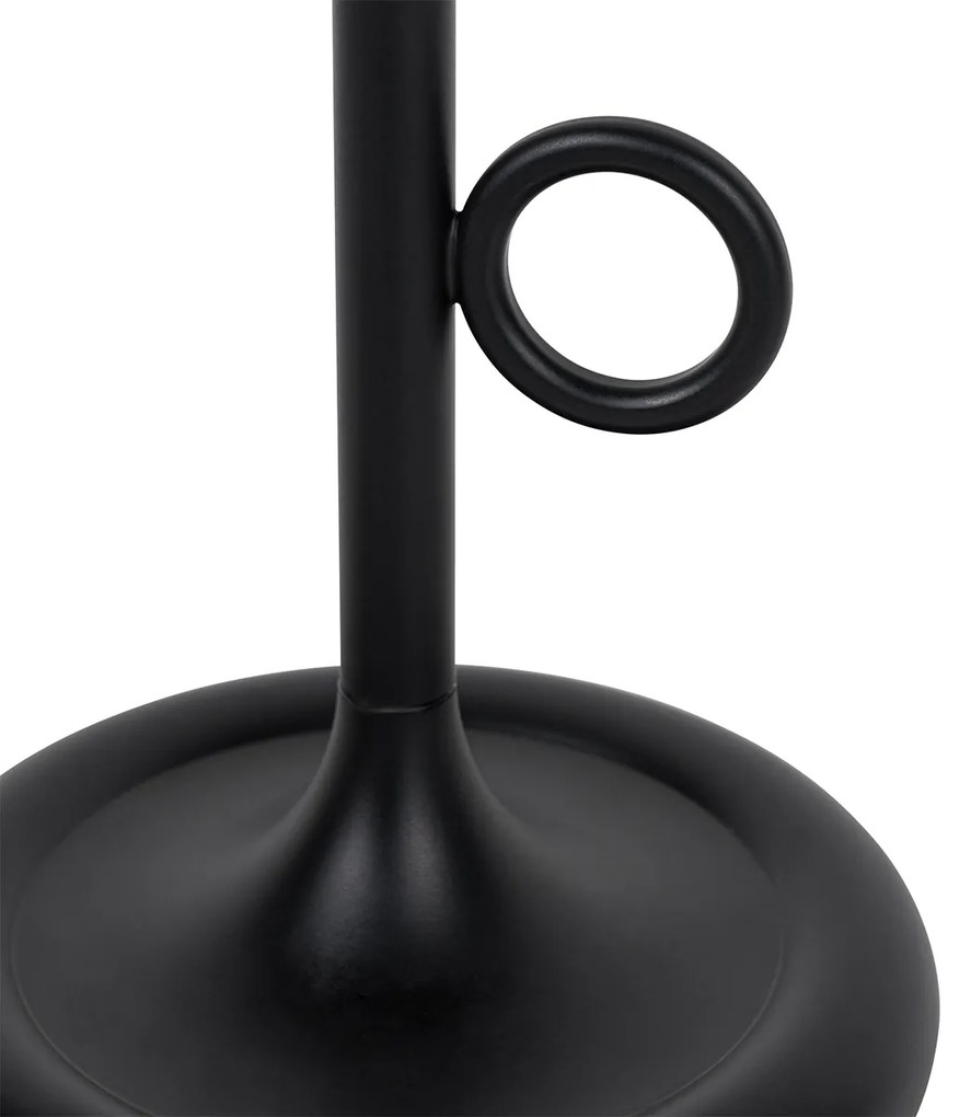 Zewnetrzna Lampa stołowa zewnętrzna czarna w tym LED ze ściemniaczem dotykowym, ładowalna - SjarelDesignerski Oswietlenie zewnetrzne
