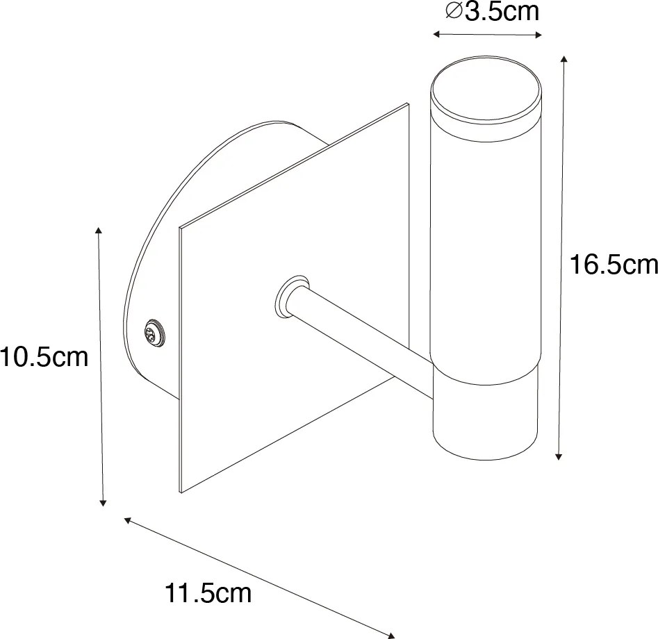 Nowoczesna lampa ścienna do łazienki chrom IP44 - Bath