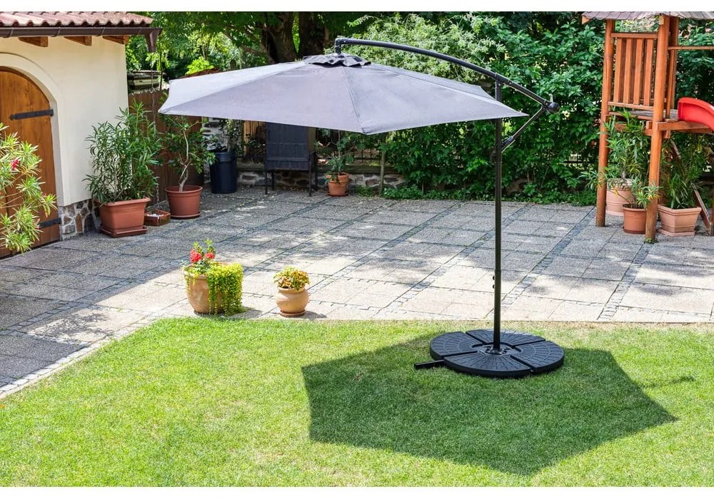 Czarny parasol ogrodowy ø 300 cm Happy Sun – Bonami Essentials
