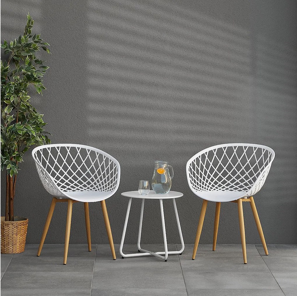 Krzesło ogrodowe 62x80x57 cm białe