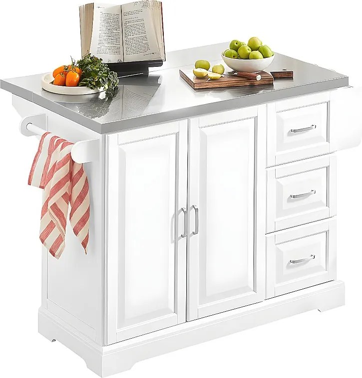 Wyspa kuchenna na kółkach i stalowym blatem FKW41-ST