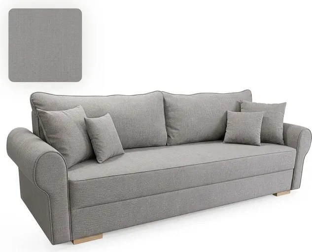Sofa z Funkcją Spania RELON Szara Glamour