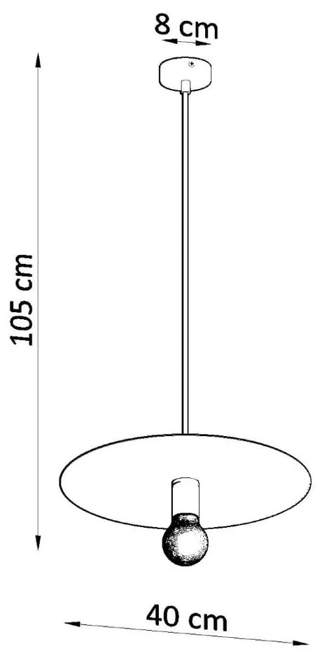 Czarna lampa wisząca ø 40 cm Livago – Nice Lamps