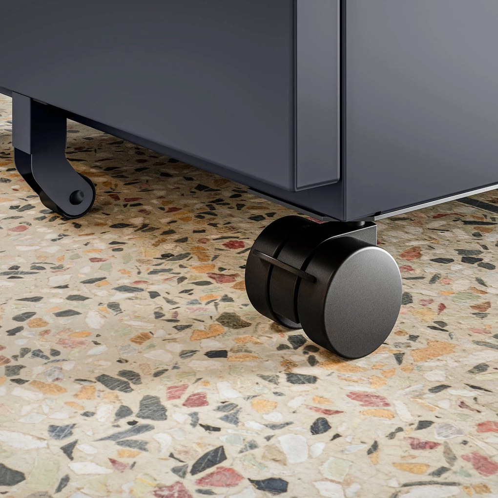 Kontenerek pod biurko antracytowy, 390x600x500 mm: KATE