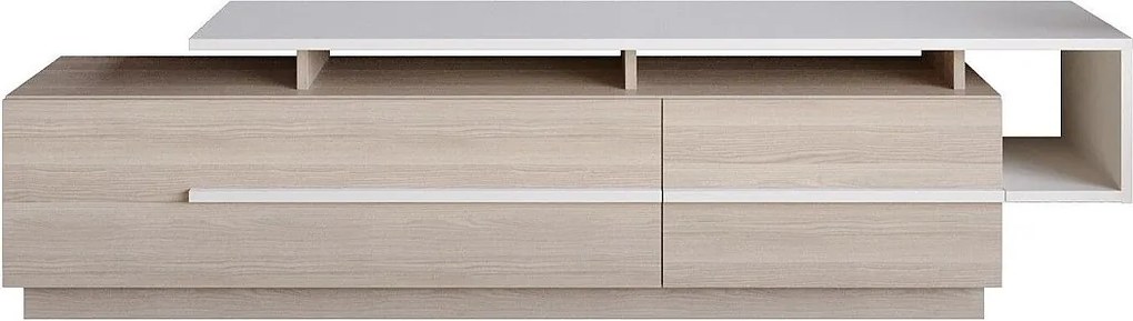 Nowoczesny stolik RTV – 180 cm – Cordoba i biel – płyta wiórowa pokryta melaminą