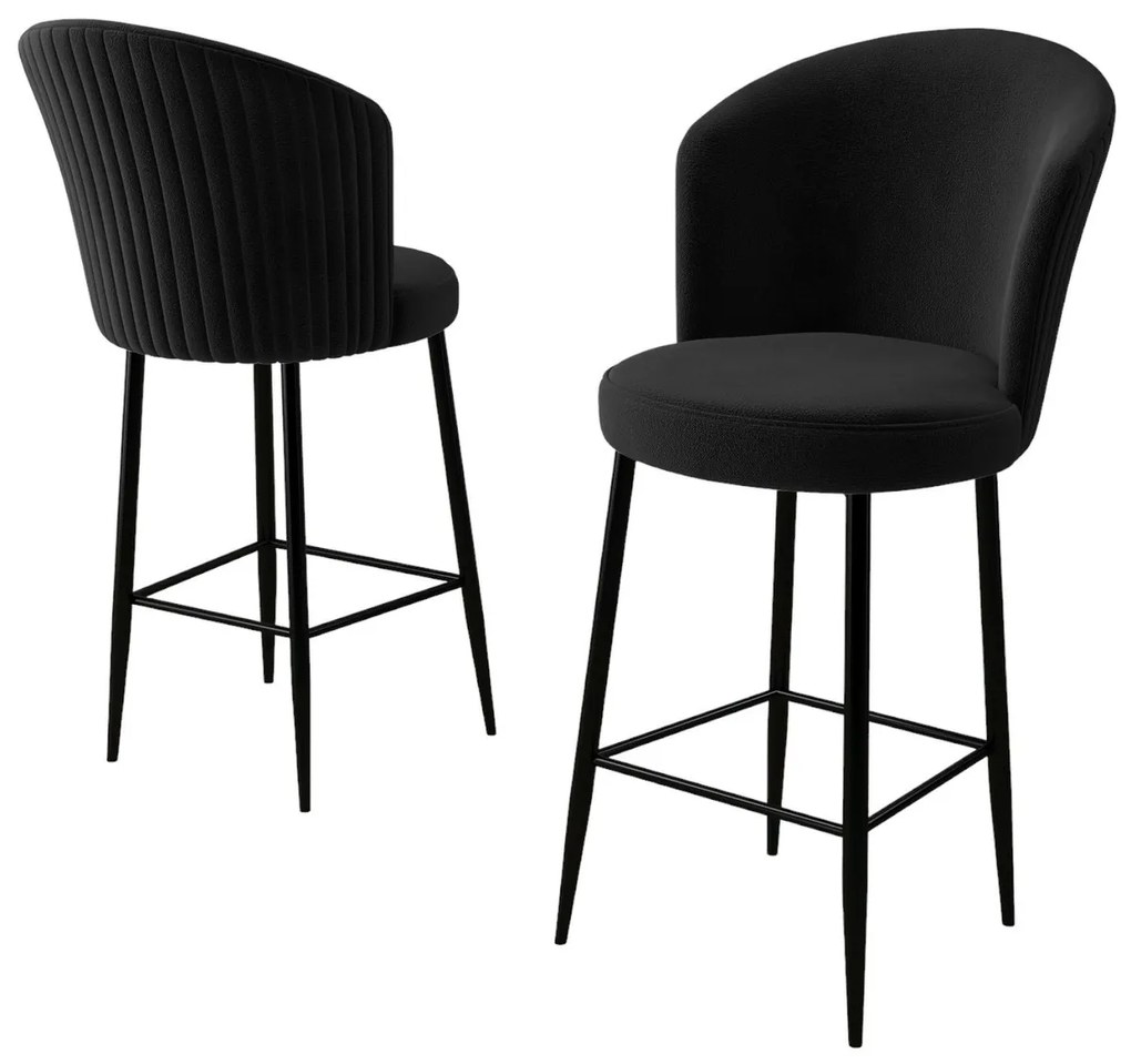 Zestaw krzeseł barowych Fora Black, 2 szt., 2 szt.