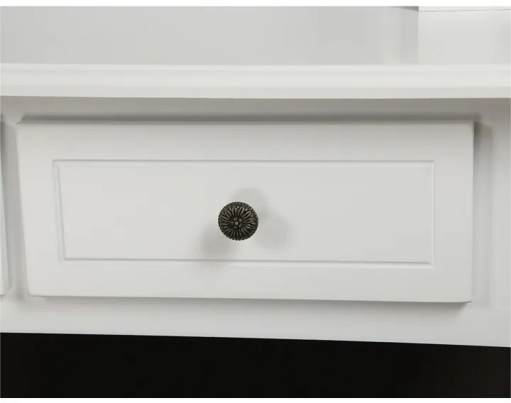 Ozdobny stolik ze stołkiem RODES NEW, biały