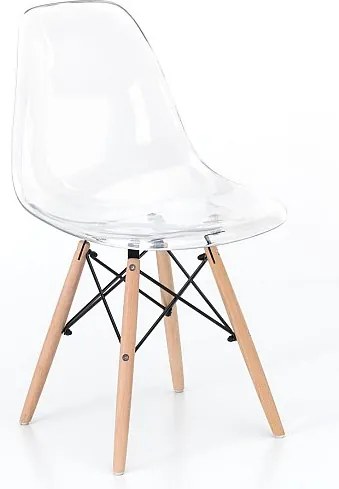 Isotta - Białe krzesło z poliwęglanu PVC, 4 szt.