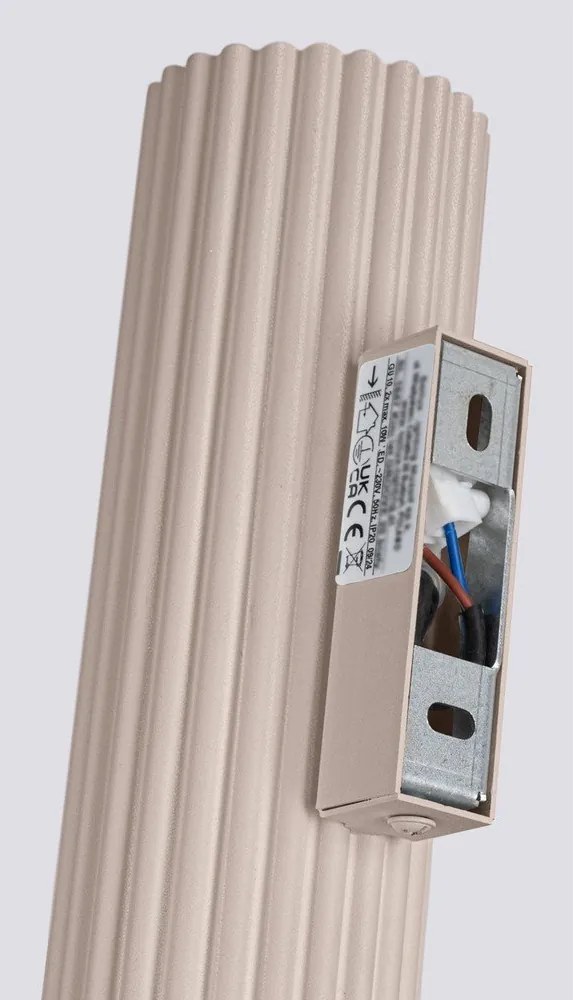 Szarobrązowy metalowy kinkiet ø 6,5 cm Gleam – Sollux