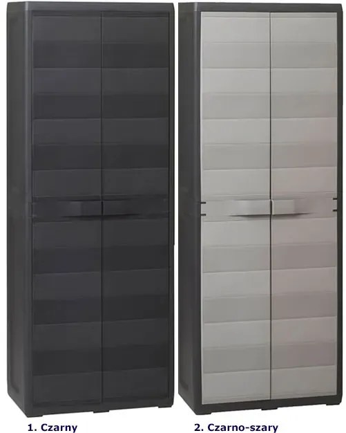 Szara szafa gospodarcza z 3 półkami czarny + szary R8-Z61