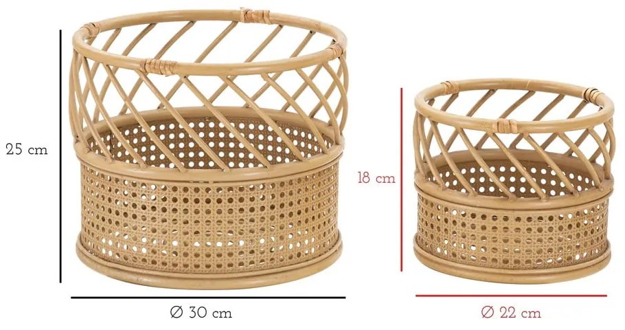 Metalowe osłonki na doniczki zestaw 2 szt. ø 30 cm Panama – Mauro Ferretti