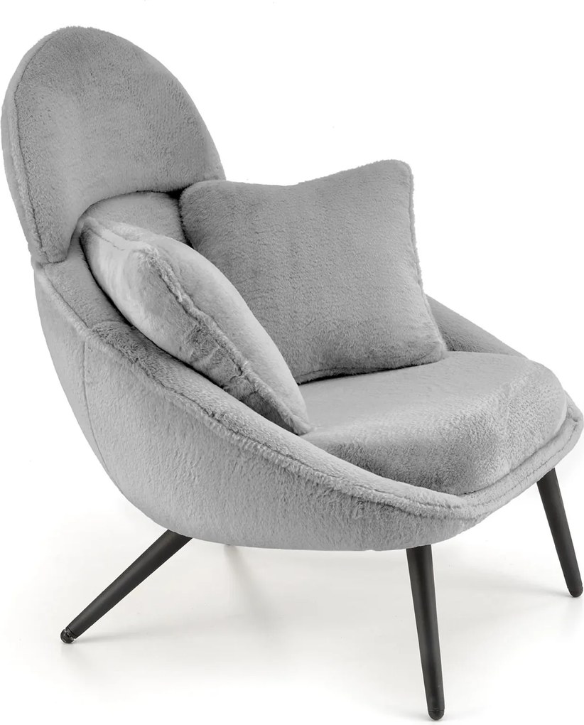 Fotel Merry z tkaniny imitującej futro
