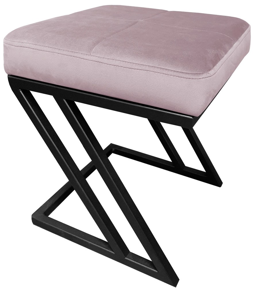 Pufa ZETA LOFT ławka taboret podnóżek metal MG55