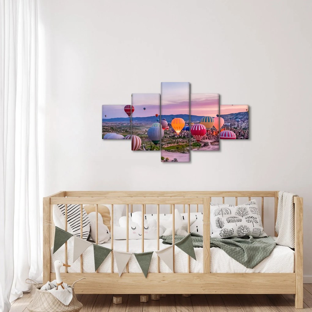 Obraz - Balony na ogrzane powietrze (125x70 cm)
