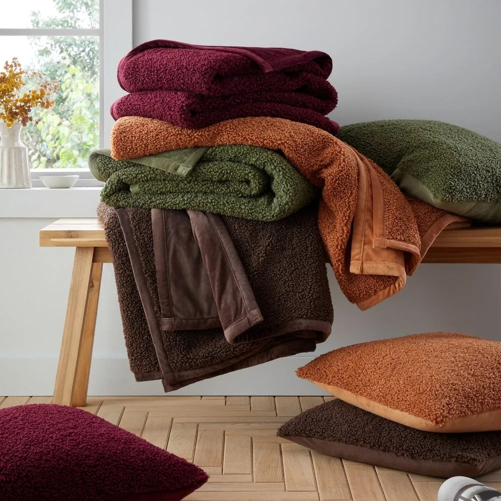 Zielony koc z mikropluszu 130x170 cm Velvet Boucle – Catherine Lansfield